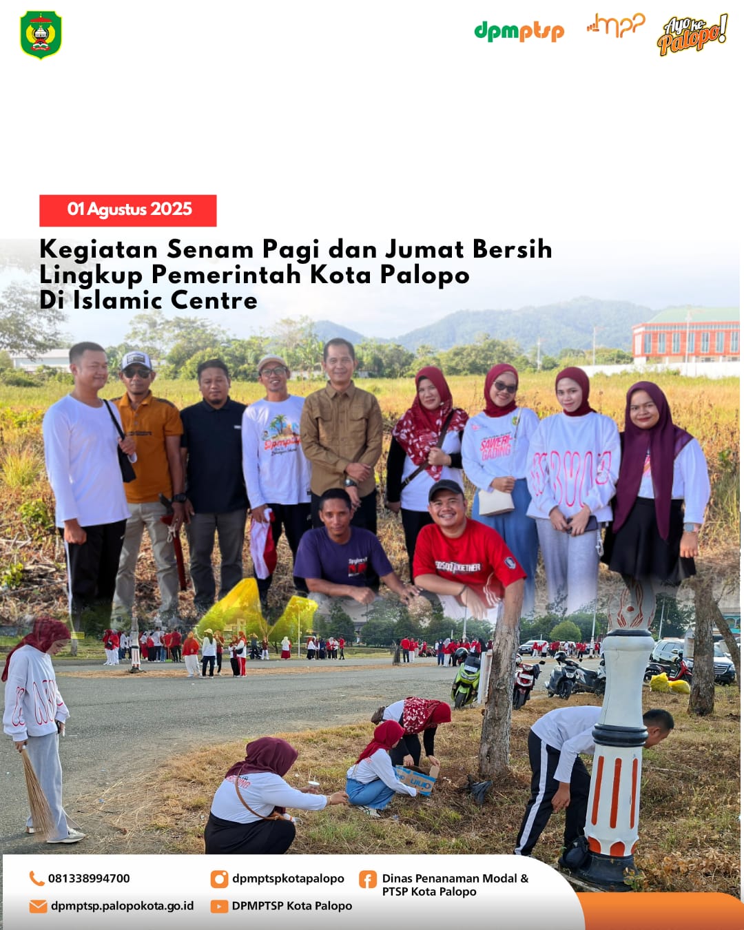 Pemerintah Kota Palopo Gelar Senam dan Kerja Bakti Massal Sambut HUT ke-80 RI